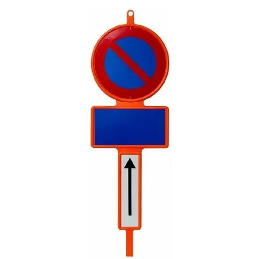 STREETBOY E1 HDPE Oranje (RAL2009) - verboden te parkeren + datumpaneel + Xa zonder sokkel