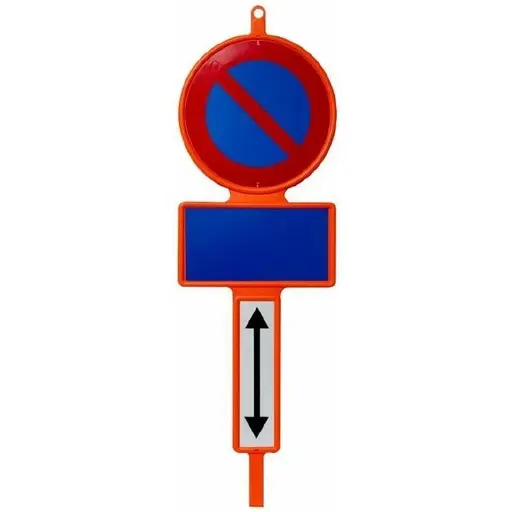 [23547.D] STREETBOY HDPE Orange (RAL2009) E1 (Interdit de stationner) avec Xd - Empilable facilitant le stockage