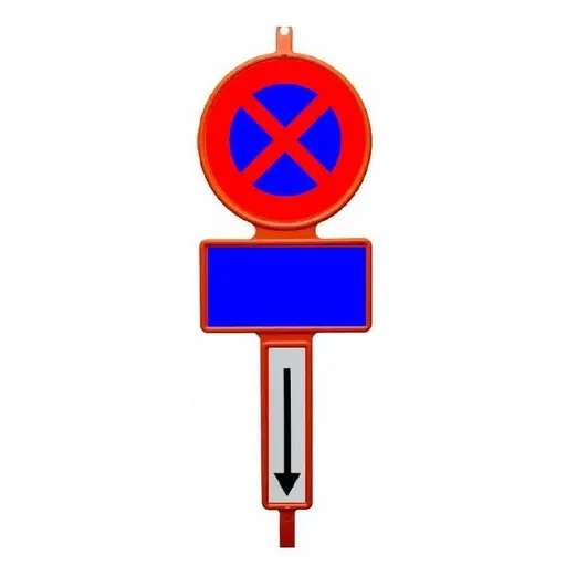 [23549.B] STREETBOY HDPE Orange (RAL2009) E3 (Arrêt et stationnement interdit) avec Xb - Empilable facilitant le stockage